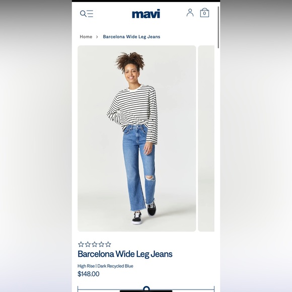 Mavi Barcelona cropped kick flare in Dark Acid wash Sz 24 - Picture 1 of 8